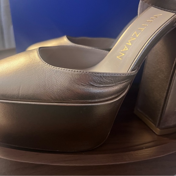 STUART WEITZMAN Sky High 145 Ankle Strap Platform Pump Women’s Size US 7.5/EU 38 - Picture 13 of 15